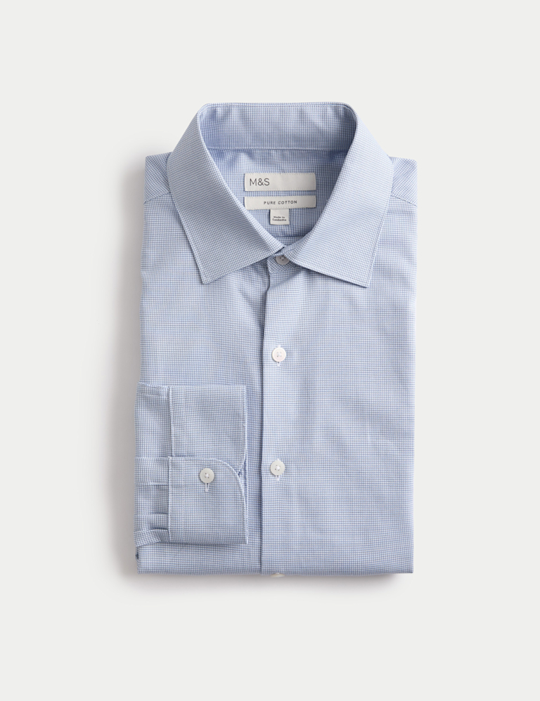 Regular Fit Pure Cotton Textured Shirt