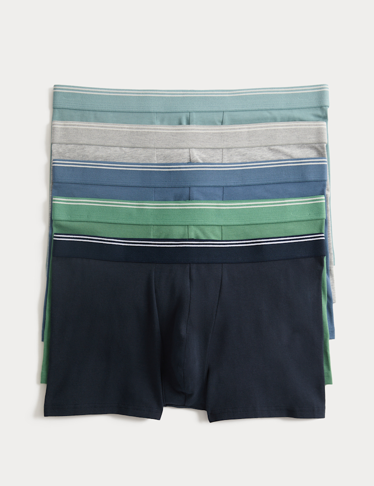 5 Pack Cotton Stretch Striped Hipsters