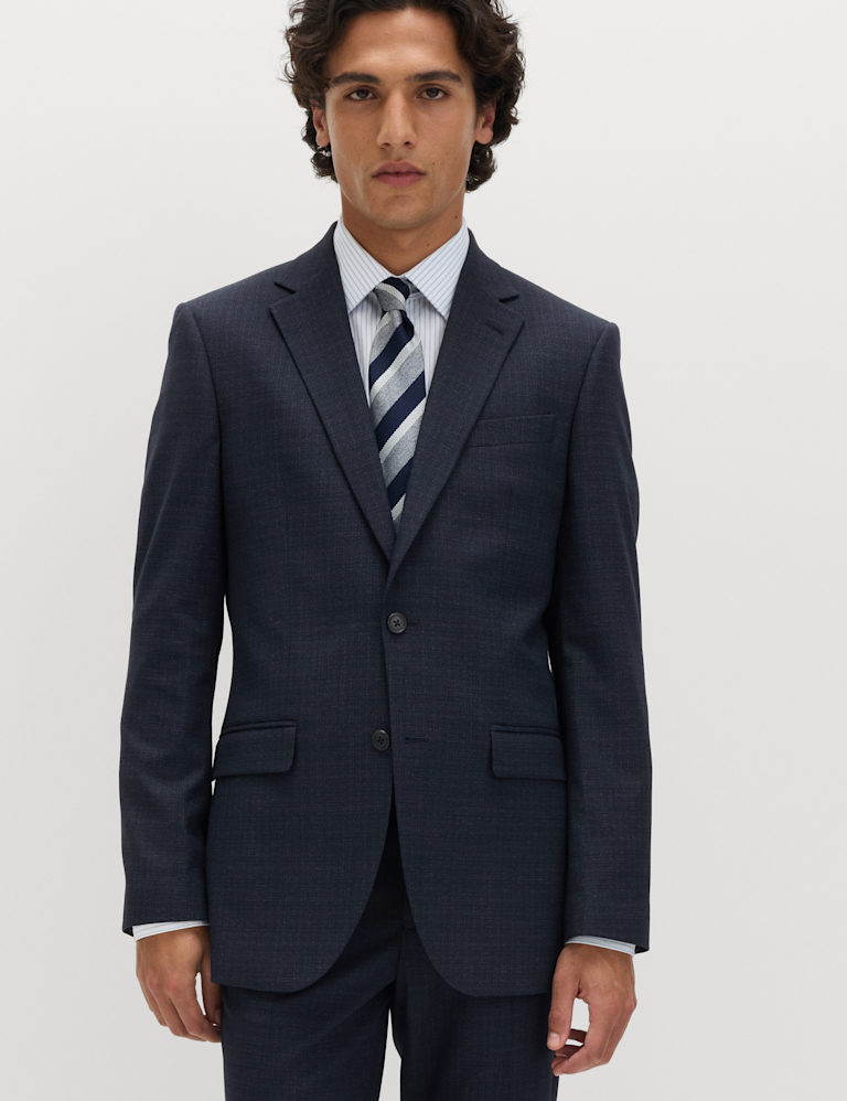 Regular Fit Textured Stretch Jacket