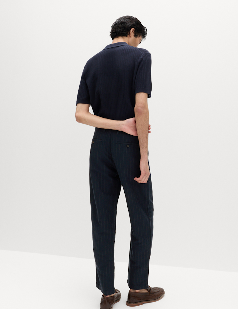 Regular Fit Cotton Linen Blend Chinos