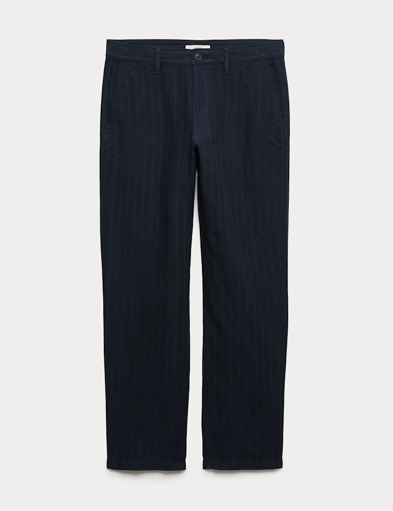 Regular Fit Cotton Linen Blend Chinos