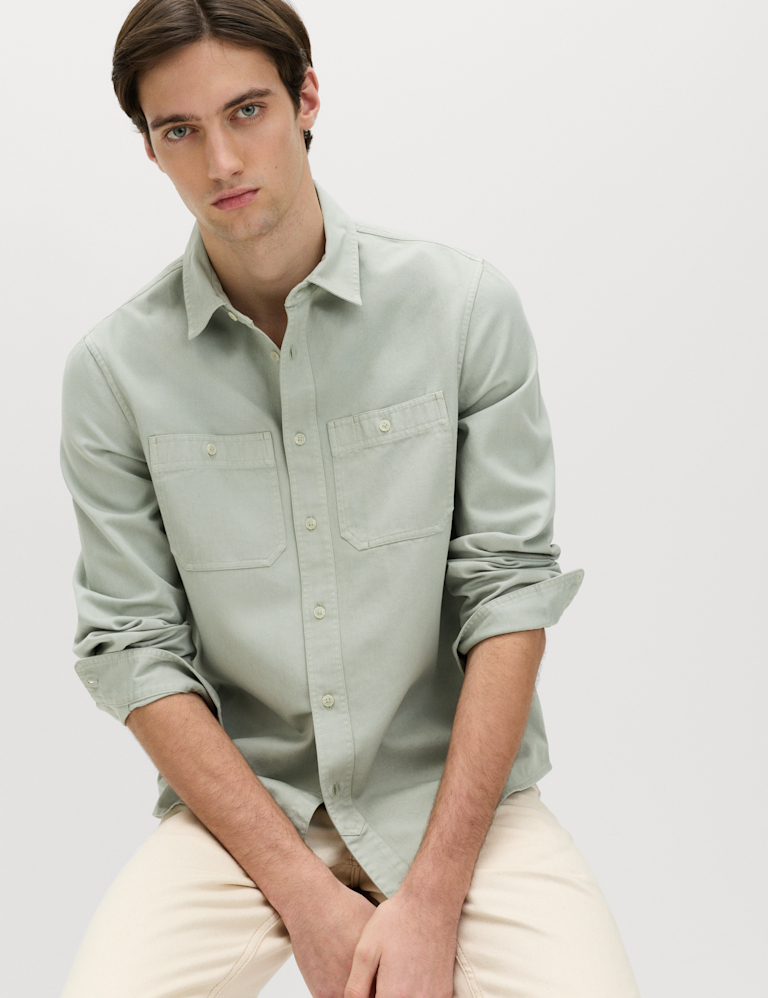 Pure Cotton Garment Dye Shirt