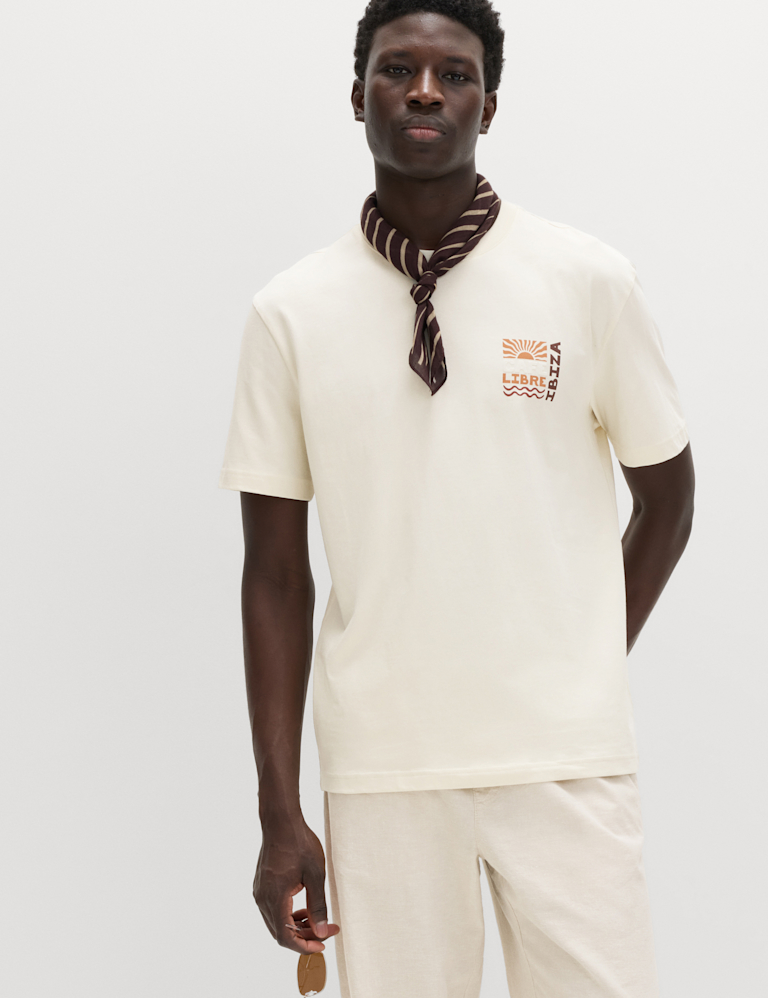 Pure Cotton Libre Ibiza Graphic T shirt