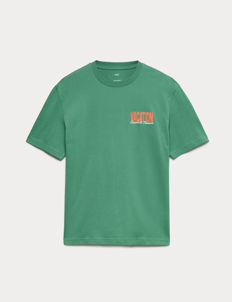Pure Cotton Summer Vacation Slogan T shirt