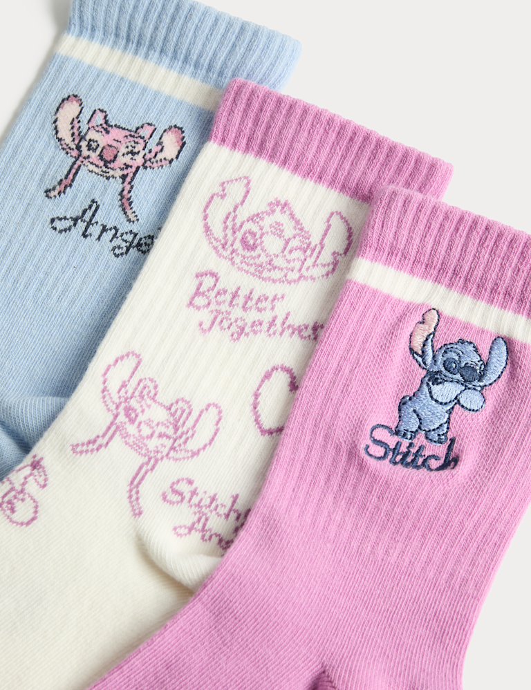 3 Pack Lilo & Stitch™ Socks (6 Small-7 Large)