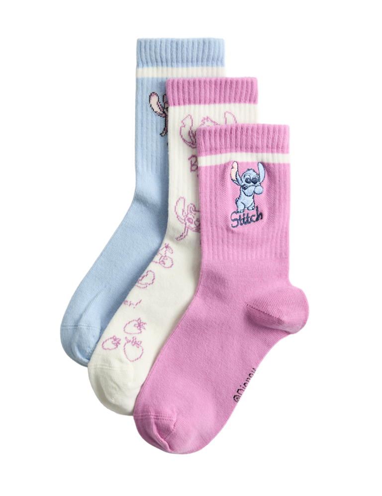 3 Pack Lilo & Stitch™ Socks (6 Small-7 Large)