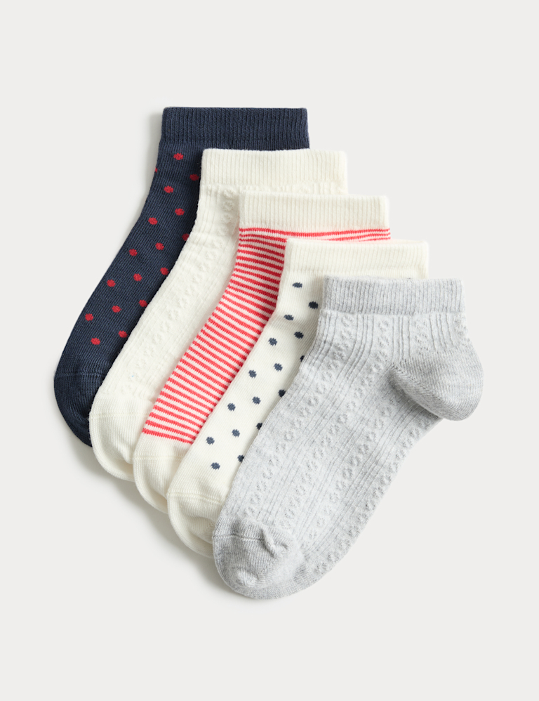5 Pack Cotton Rich Striped Trainer Liners™