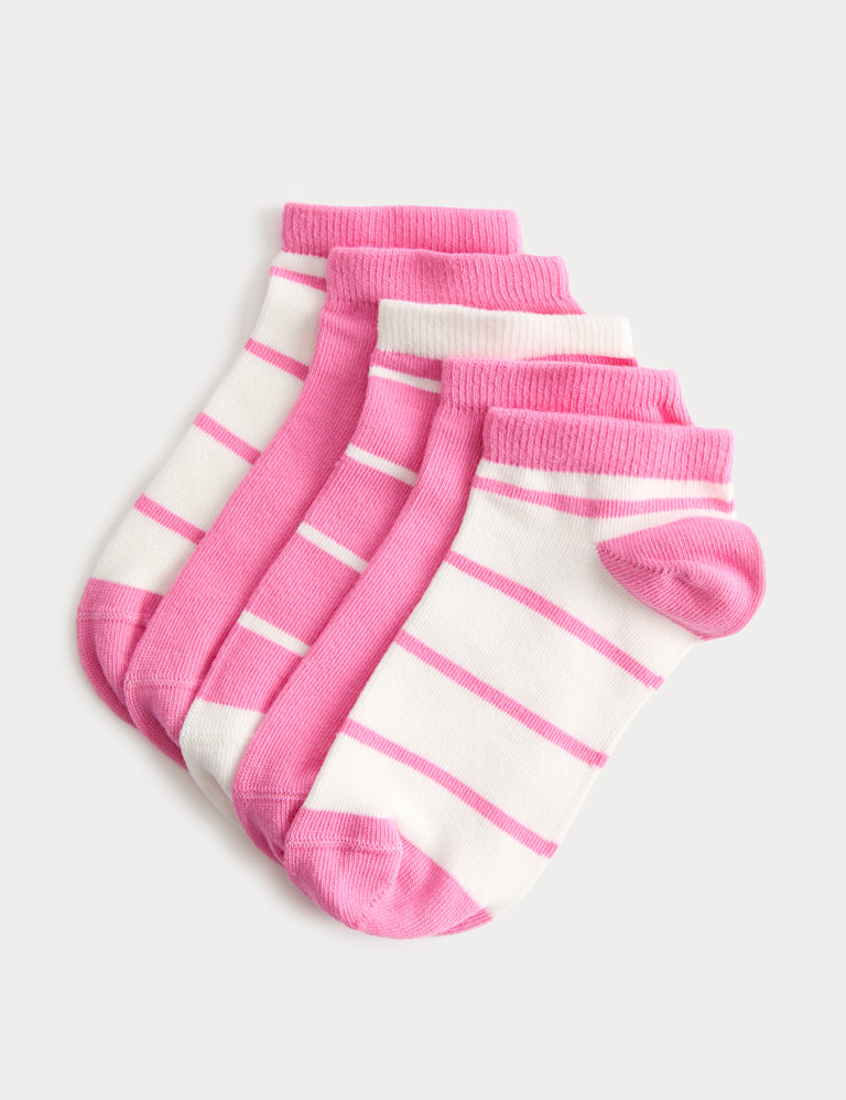 5 Pack Cotton Rich Striped Trainer Liners™ (6 Small – 7 Large)