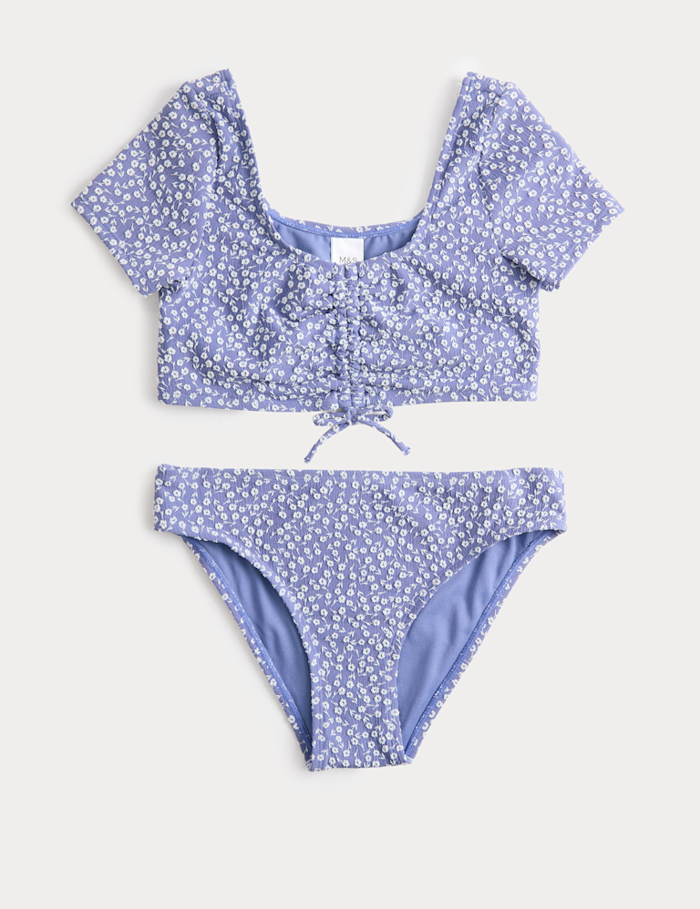 2 Piece Ditsy Floral Cap Sleeve Bikini (6-16 Yrs) 2 Piece Ditsy Floral Cap Sleeve Bikini (6-16 Yrs)