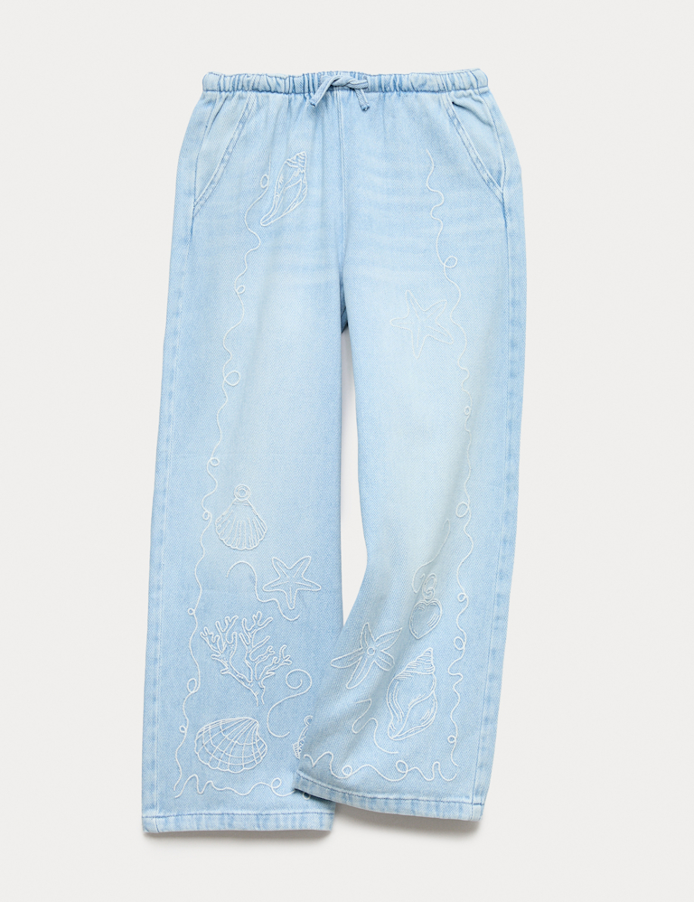 Relaxed Denim Embroidered Jeans (6-16 Yrs) Relaxed Denim Embroidered Jeans (6-16 Yrs)