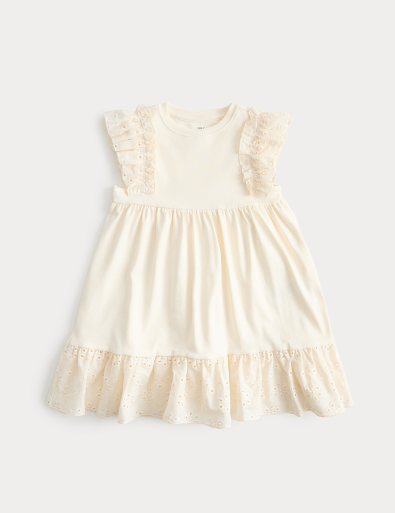 Cotton Rich Broderie Dress (2-8 Years) Cotton Rich Broderie Dress (2-8 Years)