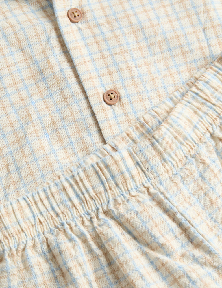 2 Piece Pure Cotton Checked Outfit (0-5 Yrs)