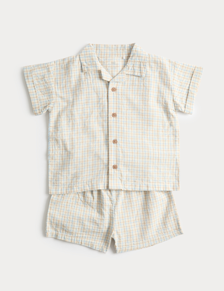 2 Piece Pure Cotton Checked Outfit (0-5 Yrs) 2 Piece Pure Cotton Checked Outfit (0-5 Yrs)