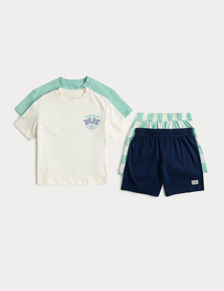 2 Pack Pure Cotton Racing Graphic Pyjamas (1-16 Yrs) 2 Pack Pure Cotton Racing Graphic Pyjamas (1-16 Yrs)