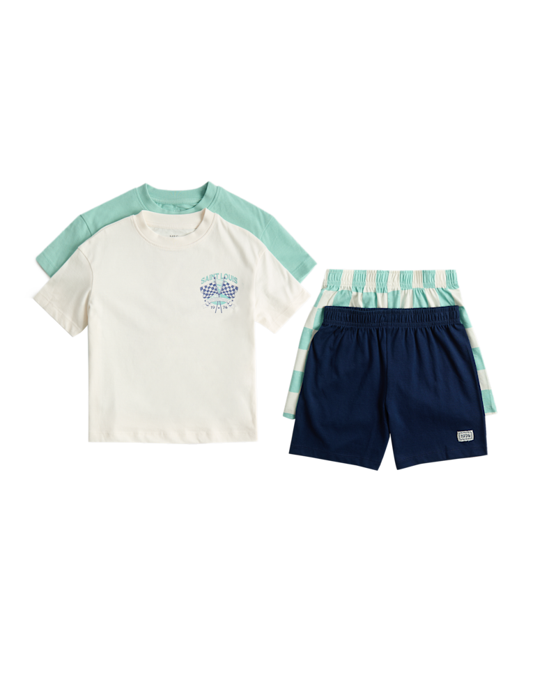 2 Pack Pure Cotton Racing Graphic Pyjamas (1-16 Yrs)