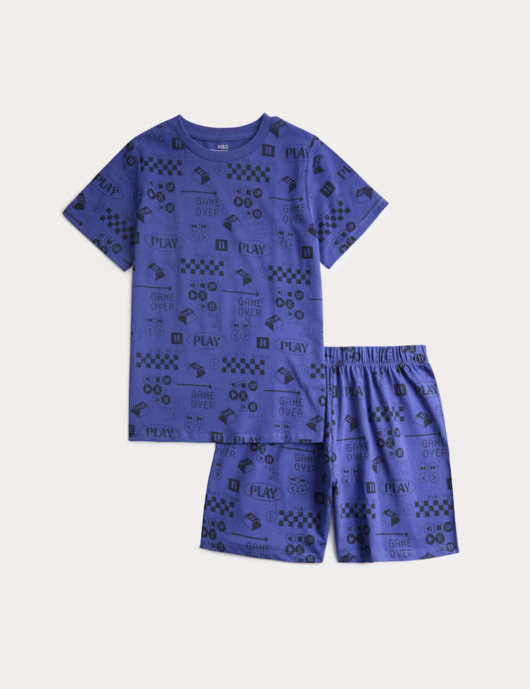 Kids’ Pure Cotton Gaming Graphic Pyjamas (6-16 Yrs)