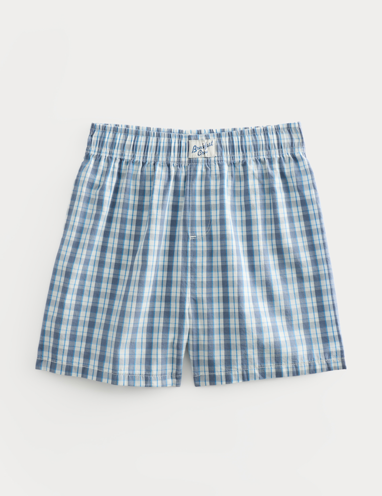 Kids’ Pure Cotton Checked Pyjama Shorts (6-16 Yrs)