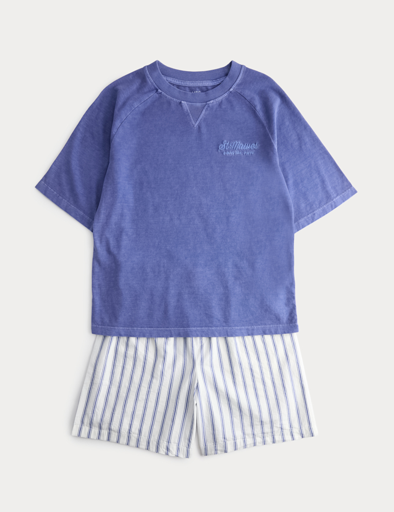 Kids’ Graphic Striped Short Pyjamas (6-16 Yrs)