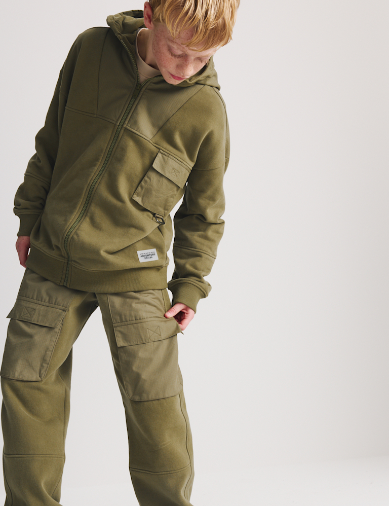 Cotton Rich Ripstop Cargo Joggers (6-16 Yrs)