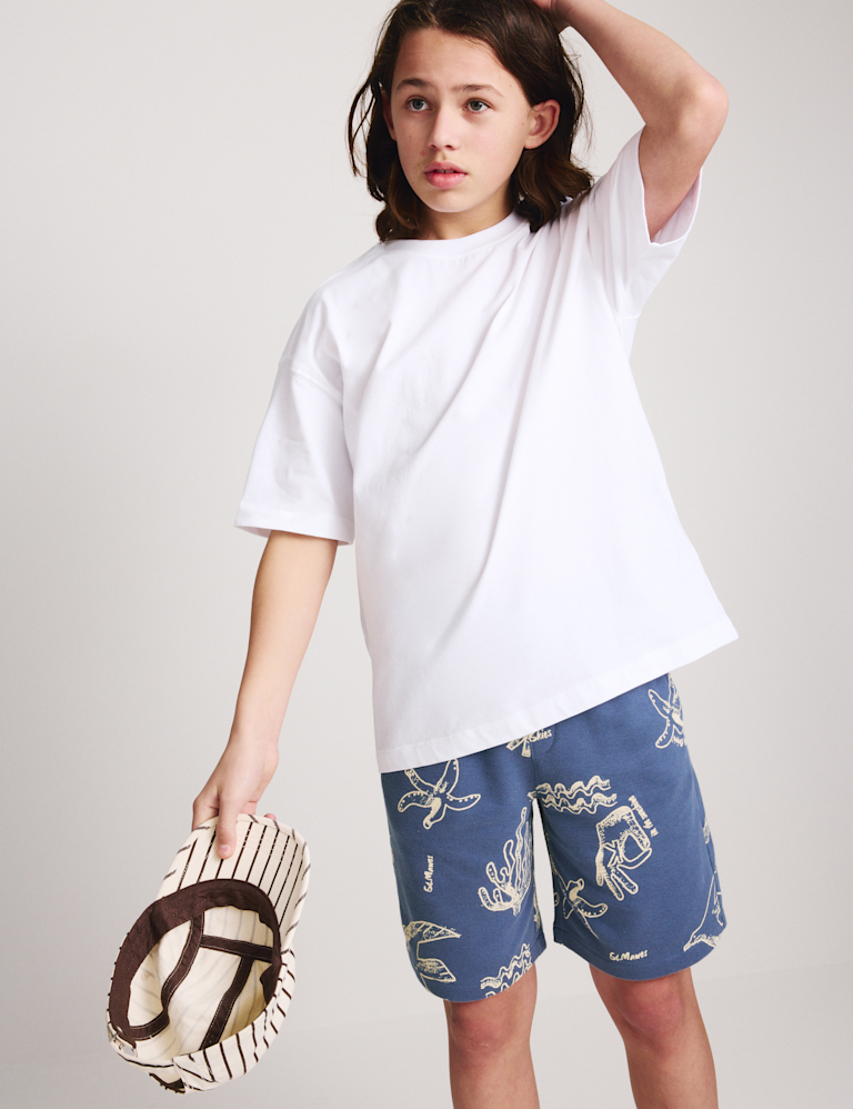 Cotton Rich Jersey Patterned Shorts (6-16 Yrs)