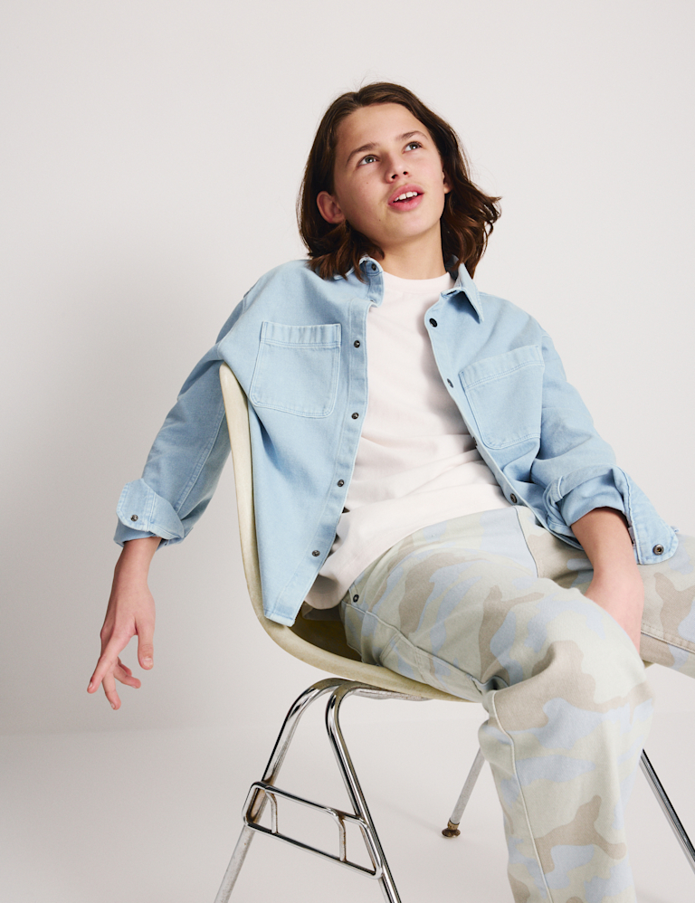 Pure Cotton Denim Shirt (6-16 Yrs)
