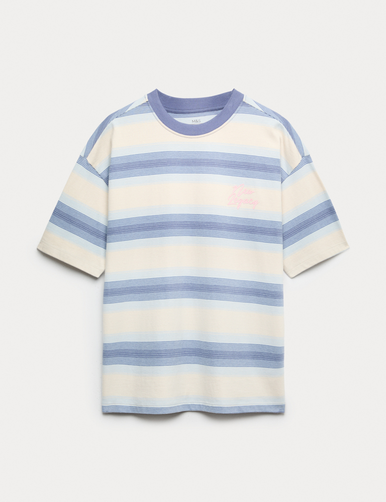 Pure Cotton Striped New Legacy T-Shirt (6-16 Yrs)