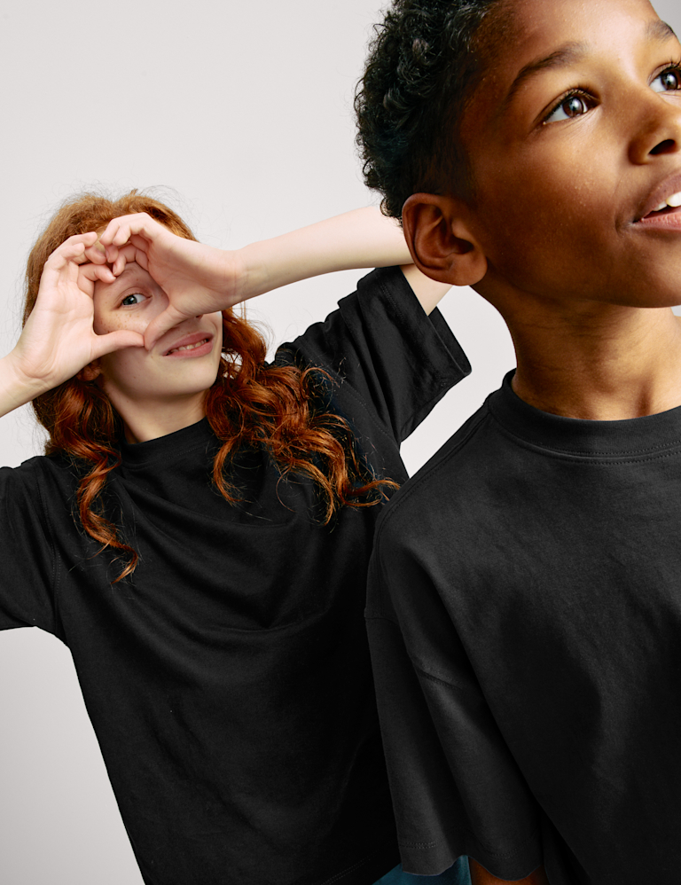 Pure Cotton Plain T-Shirt (6-16 Yrs) Pure Cotton Plain T-Shirt (6-16 Yrs)