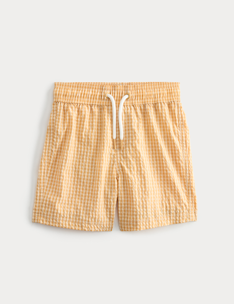 Gingham Seersucker Swim Shorts (2-8 Yrs)