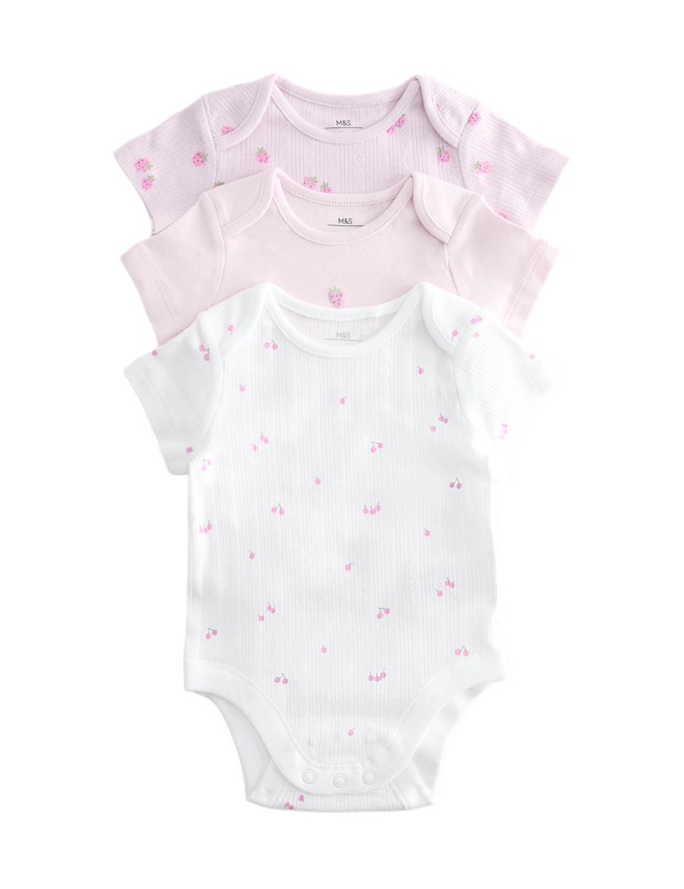 3 Pack Pure Cotton Printed Bodysuits (6½lbs-3 Yrs)