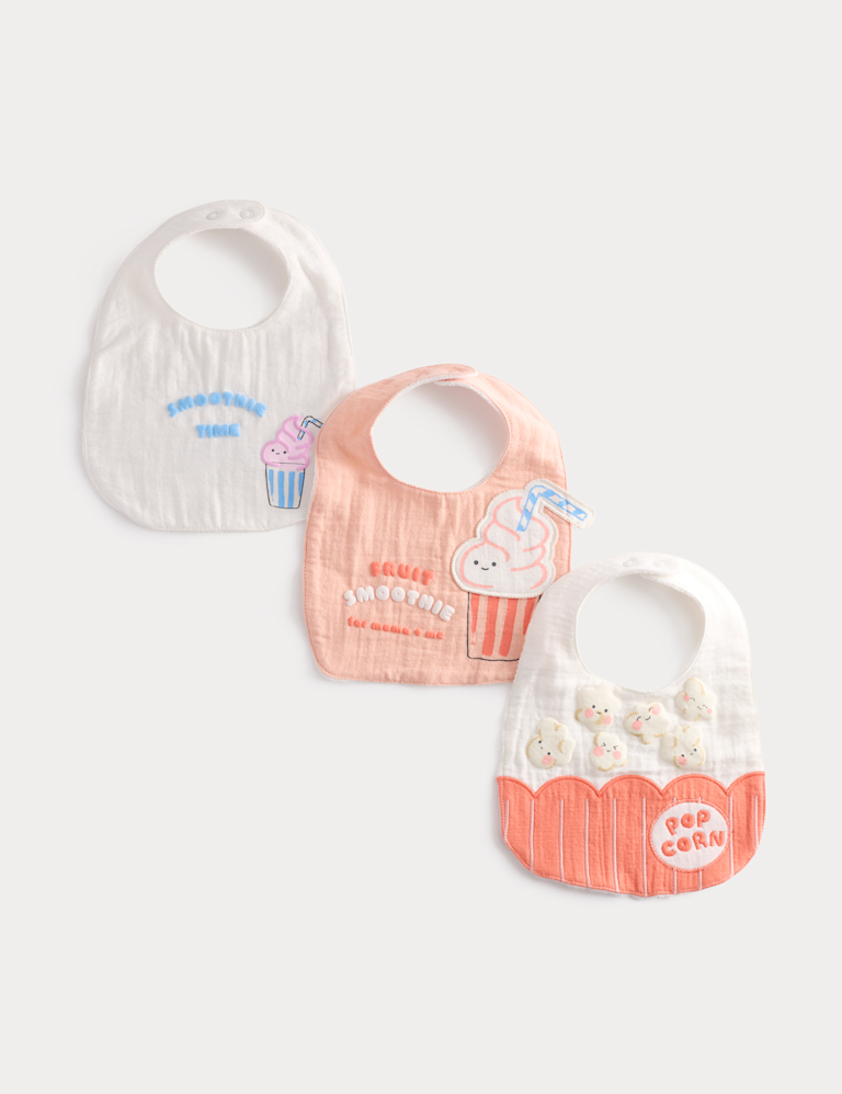 3 Pack Cotton Rich Ice Cream Bibs 3 Pack Cotton Rich Ice Cream Bibs