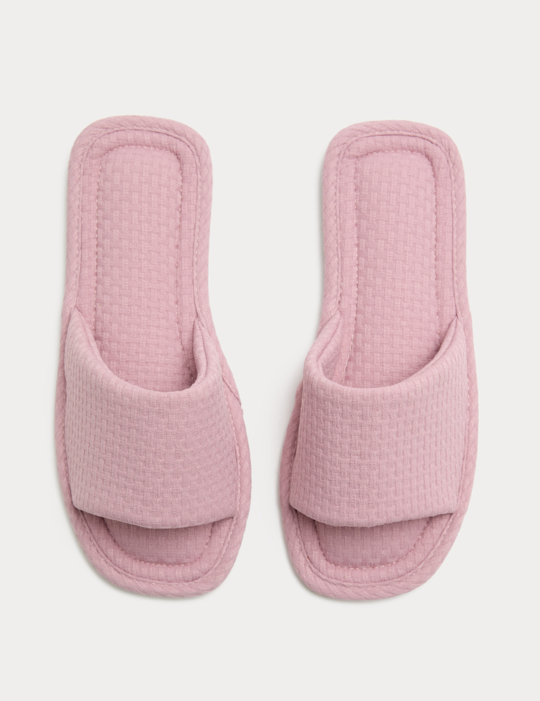 Woven Open Toe Slider Slippers Woven Open Toe Slider Slippers