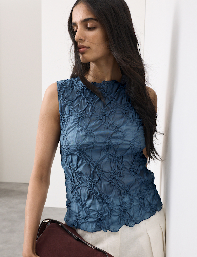 Lyocell Rich Textured Vest Top