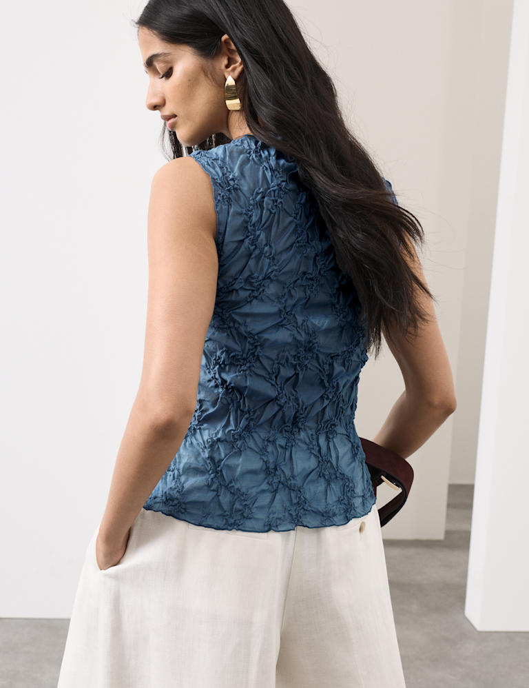 Lyocell Rich Textured Vest Top