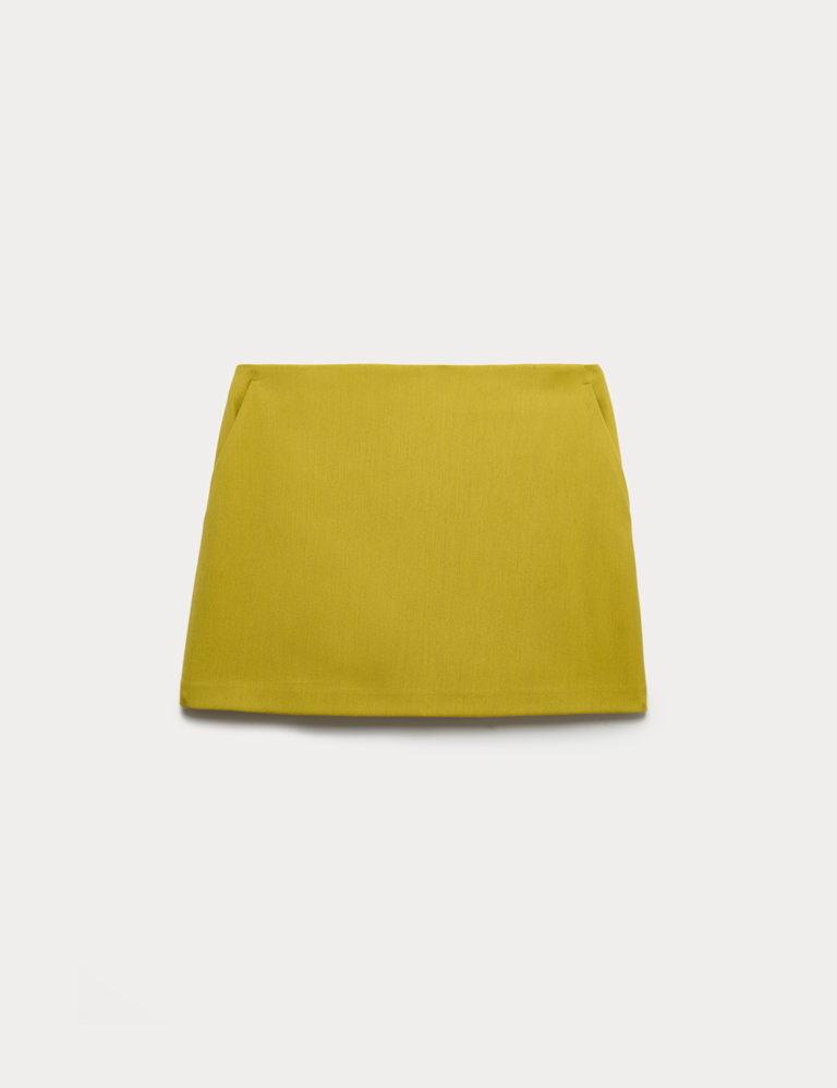 Straight Mini A-Line Skirt