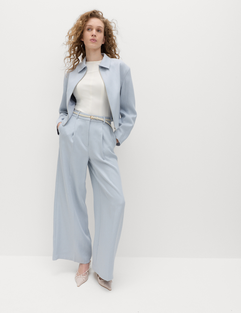 Zip Through Jacket with Linen