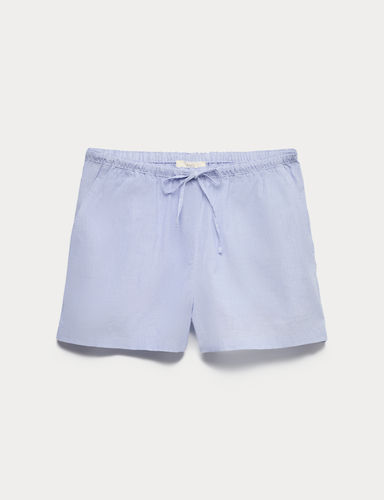 Pure Cotton Woven Striped Pyjama Shorts