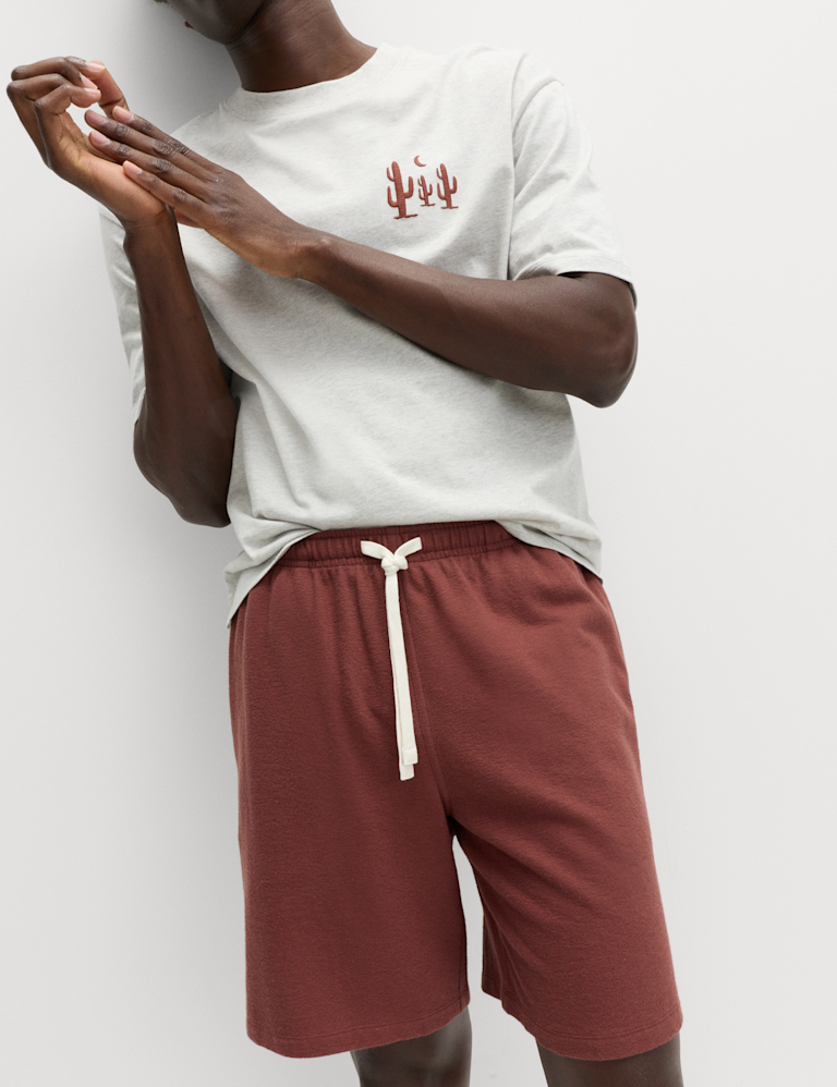 Pure Cotton Cactus Embroidery Pyjama Set Pure Cotton Cactus Embroidery Pyjama Set