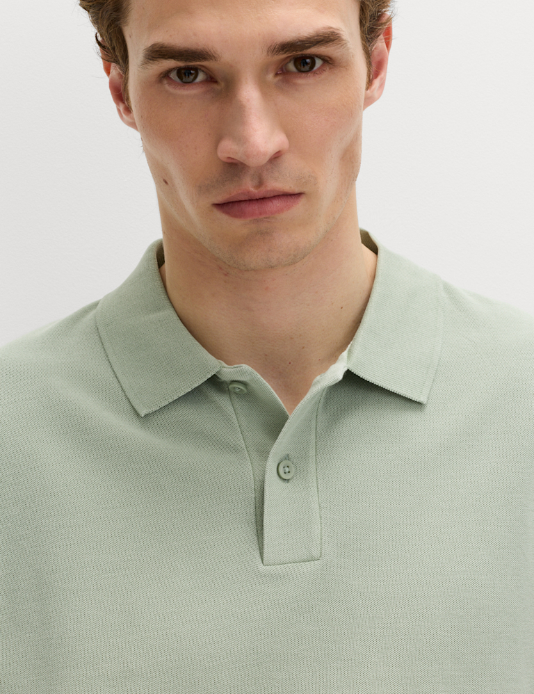 Pure Cotton Garment Dyed Polo Shirt