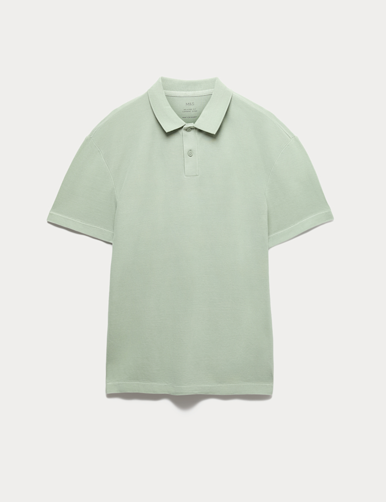 Pure Cotton Garment Dyed Polo Shirt