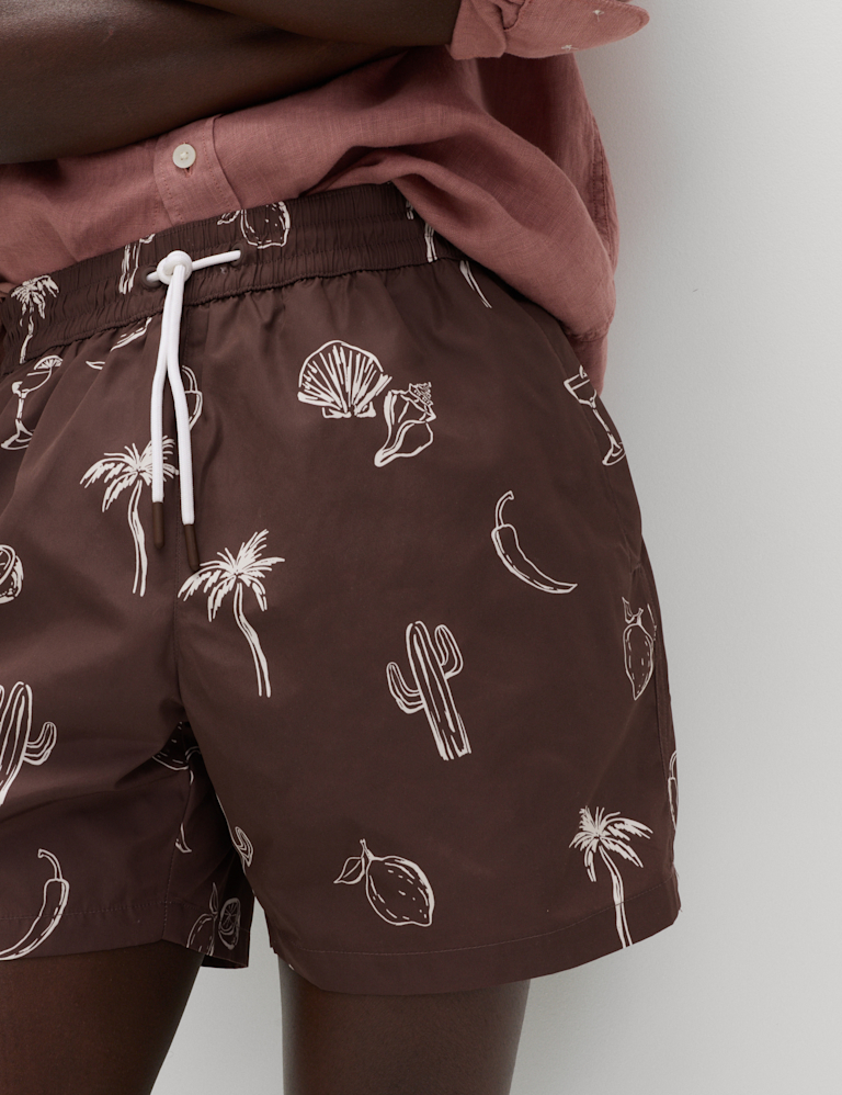 Quick Dry Printed Swim Shorts