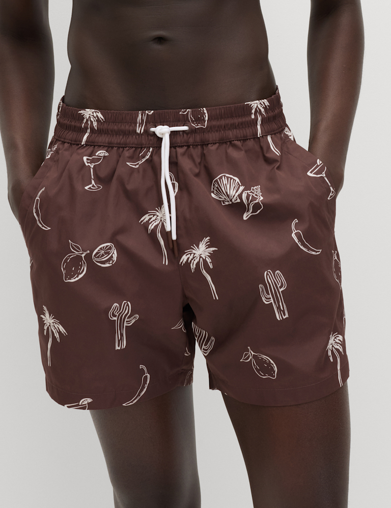 Quick Dry Printed Swim Shorts