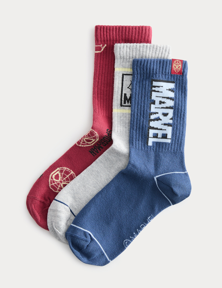 3 Pack Cotton Rich Spider-Man™ Socks 3 Pack Cotton Rich Spider-Man™ Socks