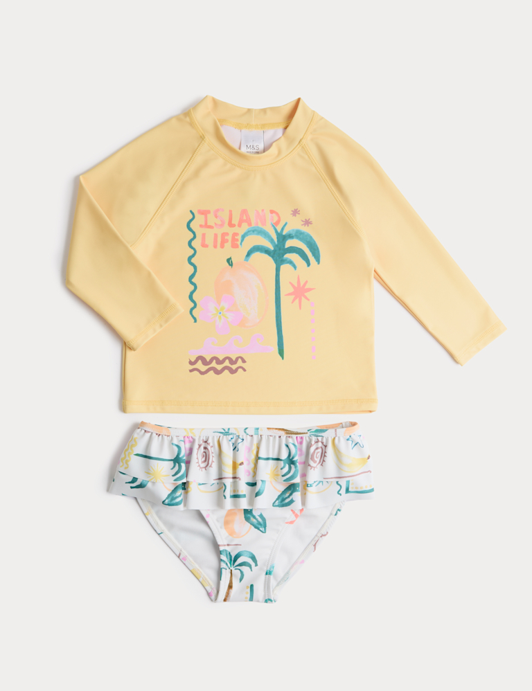 2 Piece Island Life Swim Set (2-8 Yrs) 2 Piece Island Life Swim Set (2-8 Yrs)