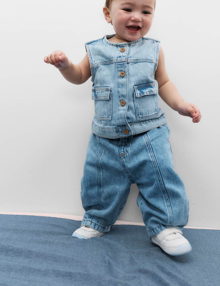 Pure Cotton Denim Gilet (0-2 Yrs)