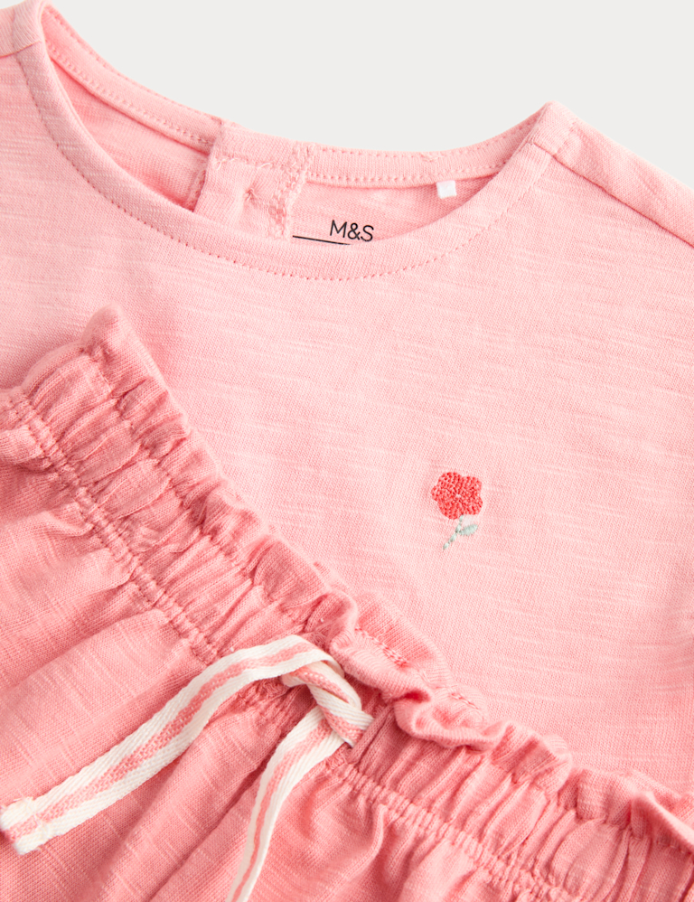 Pure Cotton Jersey Top & Short Outfit (0-5 Yrs)