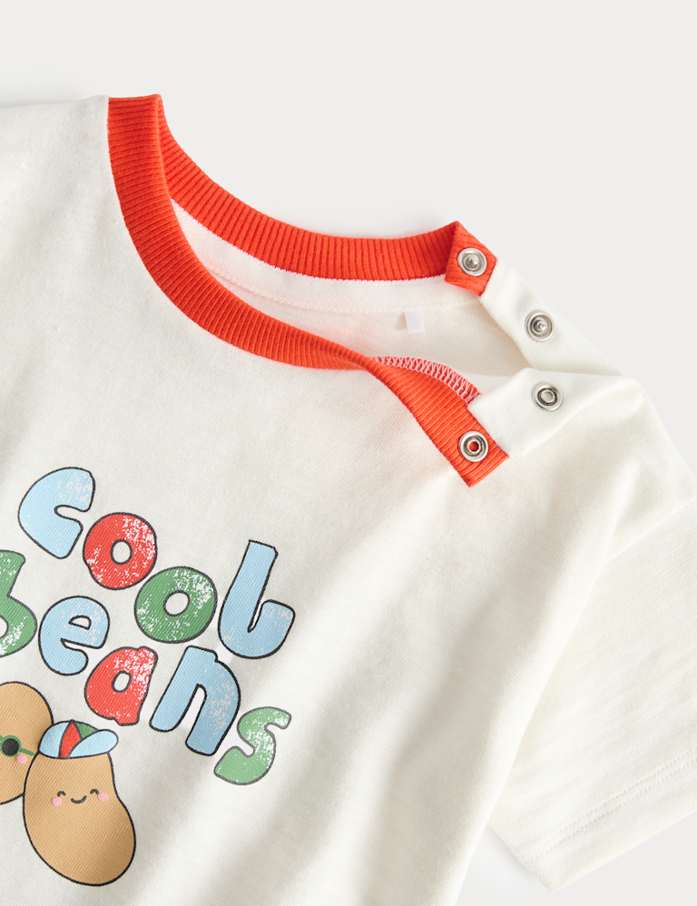 Pure Cotton Cool Beans Graphic T-Shirt (0-3 Yrs)