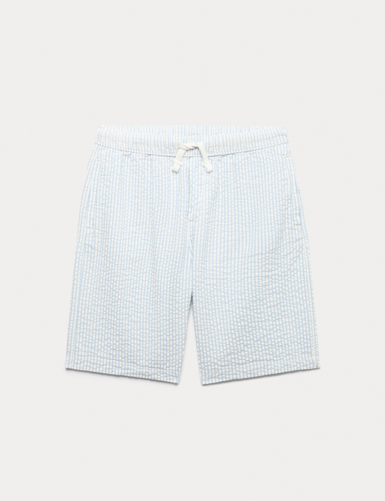 Pure Cotton Striped Shorts (6-16 Yrs)
