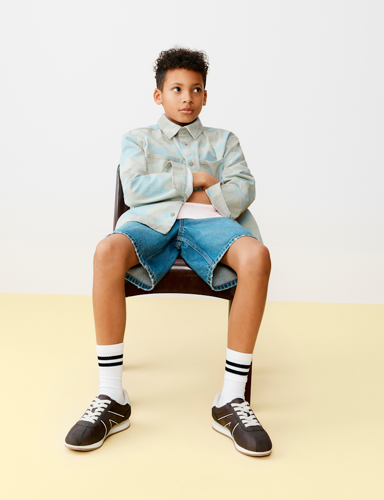 Pure Cotton Denim Camouflage Shirt (6-16 Yrs)