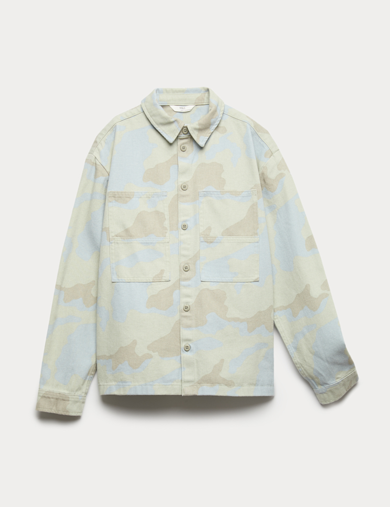 Pure Cotton Denim Camouflage Shirt (6-16 Yrs)