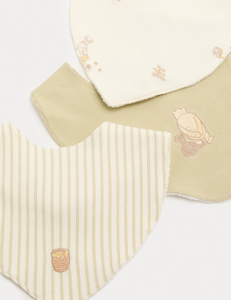 3 Pack Cotton Rich Winnie The Pooh™ Dribble Bibs